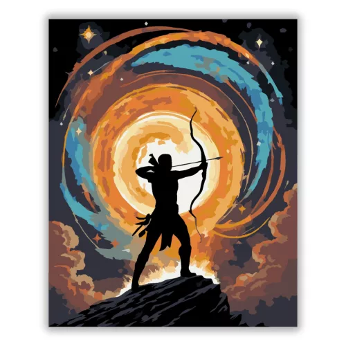 Kozmikus nyilas - számfestő készlet - Számfestő.hu - 40×50cm - Keret nélkül