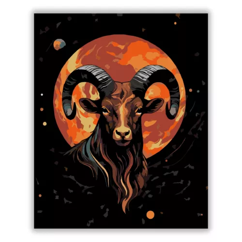 Harcias kos tekintet - számfestő készlet - Számfestő.hu - 40×50cm - Keretre feszítve