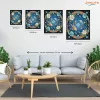 Halak – Kozmikus áramlás - számfestő készlet - Számfestő.hu - 40×50cm - Keret nélkül
