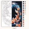 Halak - Kozmikus egyensúly - számfestő készlet - Számfestő.hu - 40×50cm - Keret nélkül