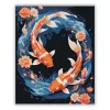 Halak - Kozmikus egyensúly - számfestő készlet - Számfestő.hu - 40×50cm - Keretre feszítve