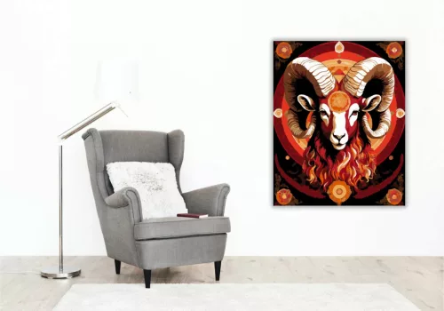 Kos - A tűz ereje - számfestő készlet - Számfestő.hu - 40×50cm - Keret nélkül