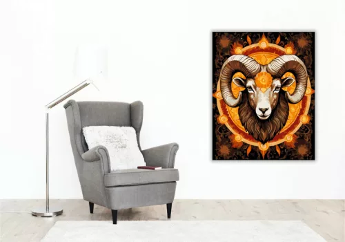 Kos tekintete - számfestő készlet - Számfestő.hu - 40×50cm - Keret nélkül