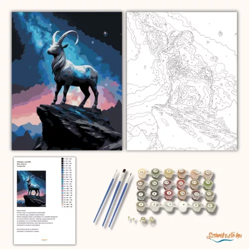 Fenséges Bak - számfestő készlet - Számfestő.hu - 40×50cm - Keret nélkül