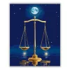 Holdfényes mérleg - számfestő készlet - Számfestő.hu - 40×50cm - Keretre feszítve