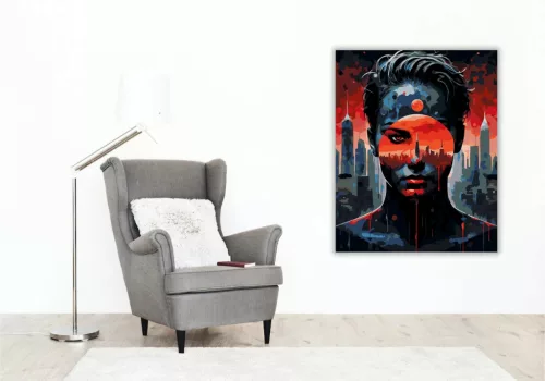 Vörös pillantás - számfestő készlet - Számfestő.hu - 60×70cm - Keret nélkül