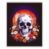 Baljós virágkoszorú koponya - számfestő készlet - Számfestő.hu - 40×50cm - Keret nélkül
