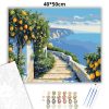 Citromfák a tenger felett - számfestő készlet - Számfestő.hu - 40×50cm - Keret nélkül