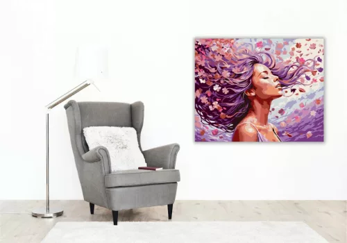 Békés sziromeső - számfestő készlet - Számfestő.hu - 40×50cm - Keret nélkül