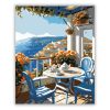 Tengerre néző terasz - számfestő készlet - Számfestő.hu - 40×50cm - Keret nélkül
