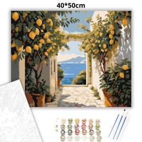 Citromos sétány - számfestő készlet - Számfestő.hu - 40×50cm - Keret nélkül