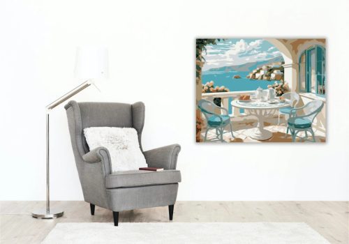 Derűs reggeli - számfestő készlet - Számfestő.hu - 60×70cm - Keret nélkül