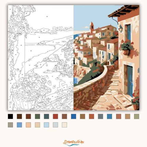 Napfényes sétány - számfestő készlet - Számfestő.hu - 60×70cm - Keret nélkül