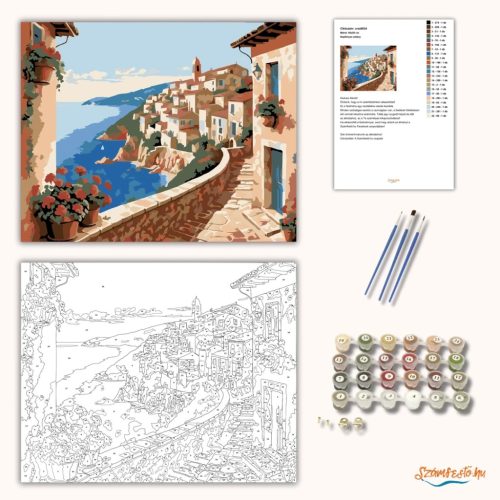 Napfényes sétány - számfestő készlet - Számfestő.hu - 80×100cm - Keret nélkül