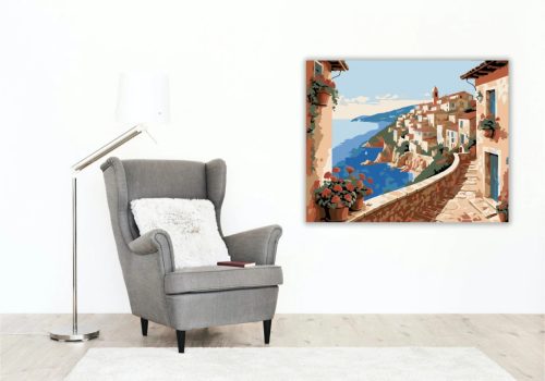 Napfényes sétány - számfestő készlet - Számfestő.hu - 80×100cm - Keret nélkül