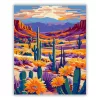 Tüzes sivatagi kaktuszok - számfestő készlet - Számfestő.hu - 50×60cm - Keret nélkül