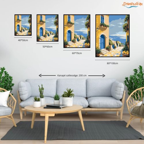 Csendes tengeri öböl - számfestő készlet - Számfestő.hu - 40×50cm - Keret nélkül