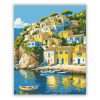 Napsütötte kikötő csendje - számfestő készlet - Számfestő.hu - 40×50cm - Keret nélkül