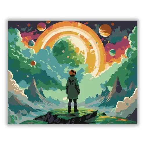 Álomvilág - számfestő készlet - Számfestő.hu - 40×50cm - Keretre feszítve