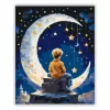Csillagfényes sarlóhold - számfestő készlet - Számfestő.hu - 60×70cm - Keret nélkül