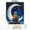 Csillagfényes sarlóhold - számfestő készlet - Számfestő.hu - 80×100cm - Keretre feszítve