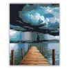 Vihar előtti stég - számfestő készlet - Számfestő.hu - 40×50cm - Keretre feszítve