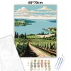 Nyugodt szőlősorok - számfestő készlet - Számfestő.hu - 60×70cm - Keret nélkül