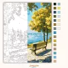 Békés tóparti sétány - számfestő készlet - Számfestő.hu - 40×50cm - Keret nélkül
