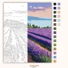 Balatoni levendulasorok - számfestő készlet - Számfestő.hu - 40×50cm - Keret nélkül