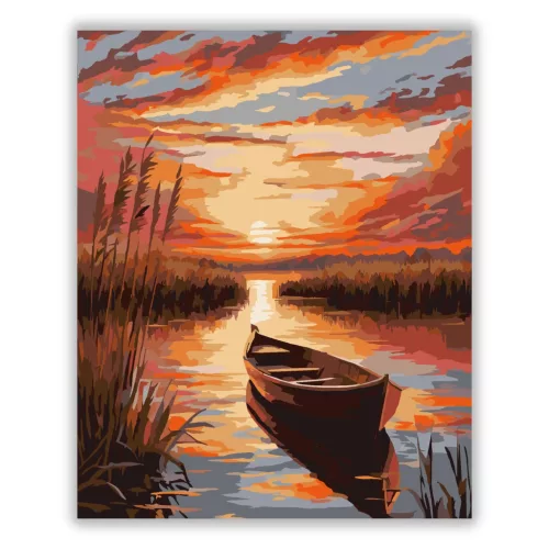 Nádasok között - számfestő készlet - Számfestő.hu - 50×60cm - Keretre feszítve