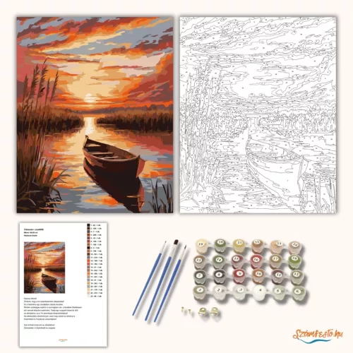 Nádasok között - számfestő készlet - Számfestő.hu - 60×70cm - Keretre feszítve