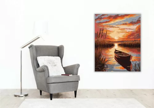 Nádasok között - számfestő készlet - Számfestő.hu - 60×70cm - Keret nélkül