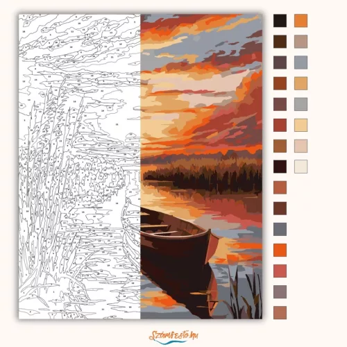 Nádasok között - számfestő készlet - Számfestő.hu - 80×100cm - Keretre feszítve