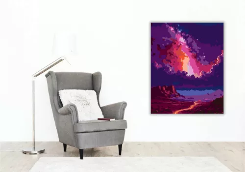 Viharos kanyargó út - számfestő készlet - Számfestő.hu - 40×50cm - Keret nélkül