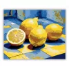 Napfényes citromok - számfestő készlet - Számfestő.hu - 60×70cm - Keretre feszítve