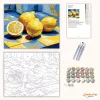 Napfényes citromok - számfestő készlet - Számfestő.hu - 40×50cm - Keretre feszítve
