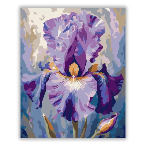 Fenséges írisz - számfestő készlet - Számfestő.hu - 60×70cm - Keretre feszítve