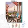 Békés párizsi terasz - számfestő készlet - Számfestő.hu - 40×50cm - Keret nélkül