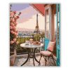 Békés párizsi terasz - számfestő készlet - Számfestő.hu - 40×50cm - Keretre feszítve