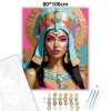 Fenséges fáraónő tekintete - számfestő készlet - Számfestő.hu - 80×100cm - Keretre feszítve