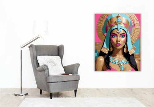 Fenséges fáraónő tekintete - számfestő készlet - Számfestő.hu - 40×50cm - Keret nélkül