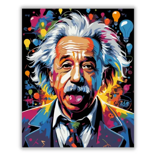 Vibráló zseni - számfestő készlet - Számfestő.hu - 50×60cm - Keret nélkül