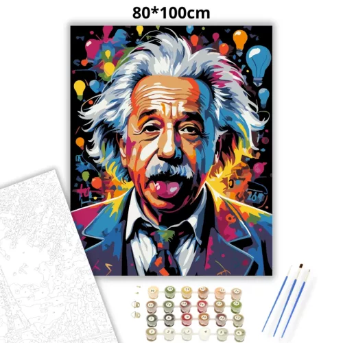 Vibráló zseni - számfestő készlet - Számfestő.hu - 80×100cm - Keret nélkül
