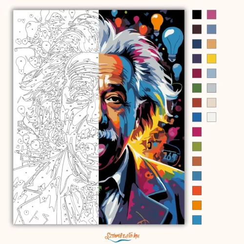 Vibráló zseni - számfestő készlet - Számfestő.hu - 40×50cm - Keret nélkül