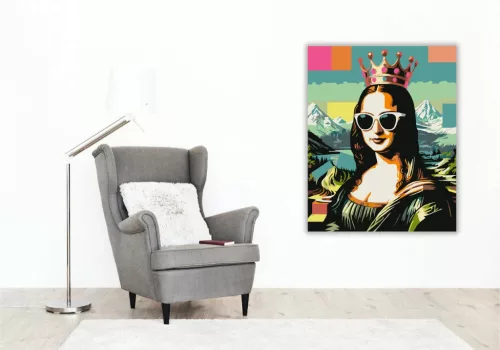 Mona Lisa királynő - számfestő készlet - Számfestő.hu - 50×60cm - Keret nélkül