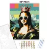 Mona Lisa királynő - számfestő készlet - Számfestő.hu - 60×70cm - Keret nélkül