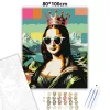 Mona Lisa királynő - számfestő készlet - Számfestő.hu - 80×100cm - Keretre feszítve