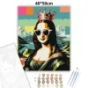 Mona Lisa királynő - számfestő készlet - Számfestő.hu - 40×50cm - Keretre feszítve