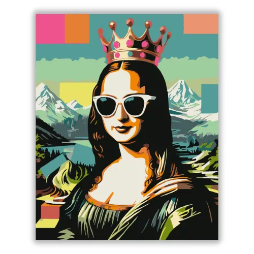Mona Lisa királynő - számfestő készlet - Számfestő.hu - 40×50cm - Keret nélkül