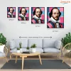 William Shakespeare szemüvegben - számfestő készlet - Számfestő.hu - 50×60cm - Keretre feszítve